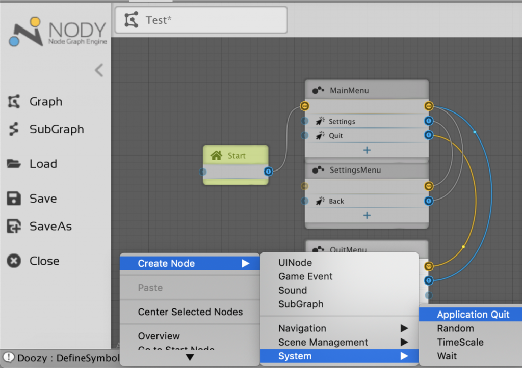 f:id:shirokurohitsuji:20190717080808p:plain:w400 DoozyUI_Create_ApplicationQuit_Node